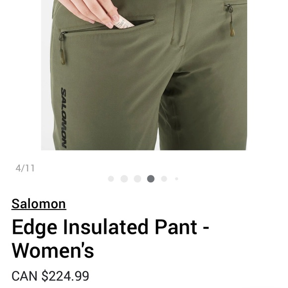 Salomon insulated snowpant new with tags, size XL - Picture 5 of 6